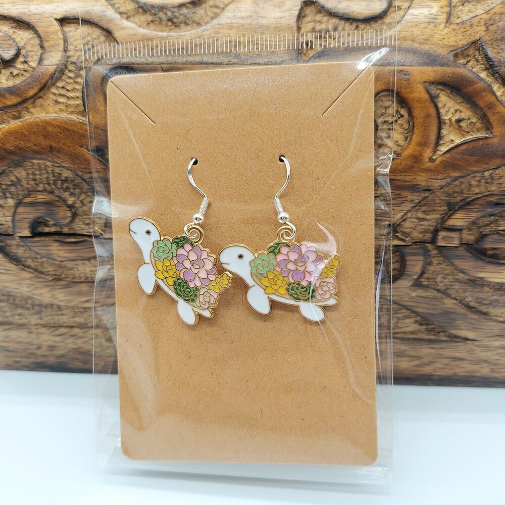 Turtle Earrings - Picture 2 of 3